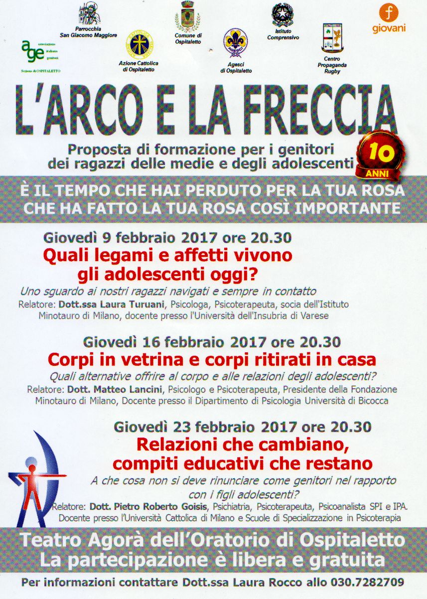 La locandina della decima edizione di "L'arco e la freccia"